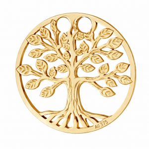 Gold filigree connector pendant - tree of life*gold AU 375*LKZ9K-30017 - 0,30 19x19 mm