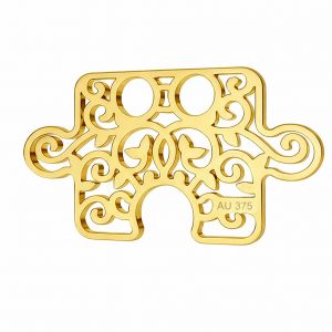 Gold openwork puzzle pendant*gold AU 375*LKZ9K-30003 - 0,30 11x19 mm