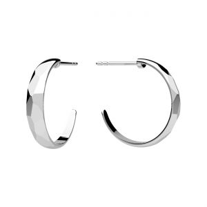 Stud earring - faceted*sterling silver AG 925*KLS ODL-01656 3,5x17,3 mm