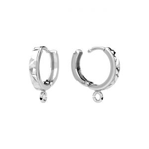 Leverbacks - wavy round earring*sterling silver AG 925*BZO OWS-01377 14,1x16,7 mm
