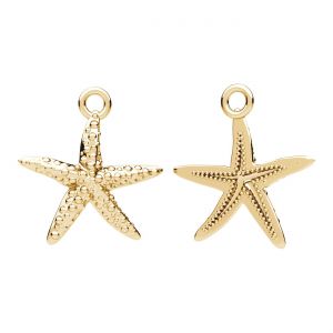Pendant - starfish*brass*BRASS ODL-00070 14.5x15.5 mm