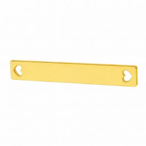 Rectangular pendant connector tag, sterling silver, LKM-2031 - 0,50